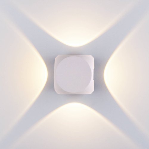 Уличный настенный светильник Elektrostandard Сube 1504 TECHNO LED CUBE белый