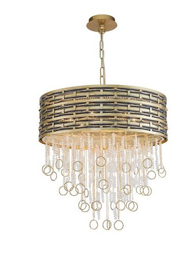 PERSO 4931.6 gold&black Подвесная хрустальная люстра Perso Lucia Tucci PERSO 4931.6 gold&black