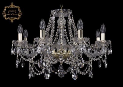 Подвесная хрустальная люстра 11.25 Art Classic 11.25.8.220.Gd.Sp