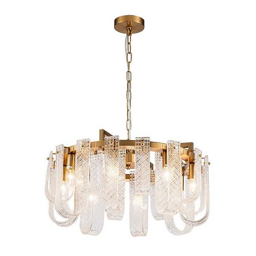 V000364 Подвесная люстра Indigo Brina V000364 12027/8P Brass