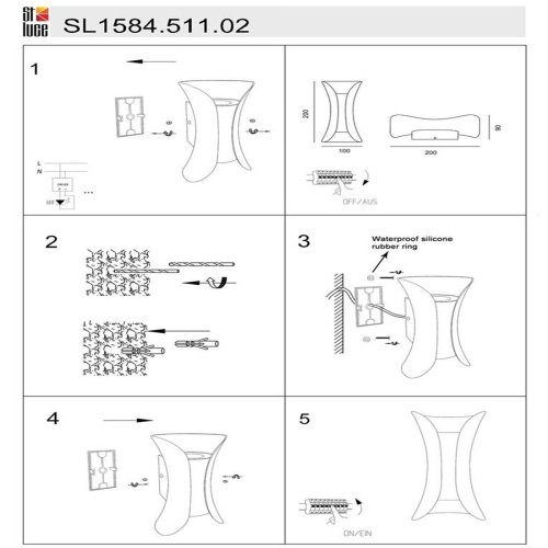 Уличный настенный светильник ST Luce Cosetto SL1584.511.02