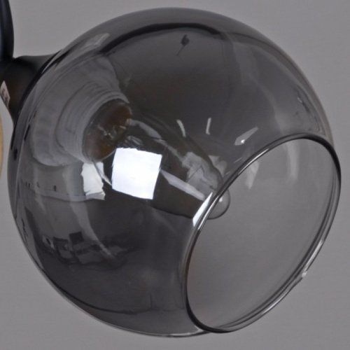 Потолочная люстра 06780-0.3-05 BK+WOOD