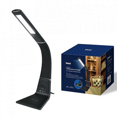 TLD-565 Black/LED/360Lm/3000-6000K/Dimmer/WR Настольная лампа Uniel TLD-565 Black/LED/360Lm/3000-6000K/Dimmer/WR