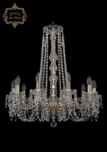 11.23.10.220.h-70.Gd.Dr Подвесная хрустальная люстра 11.23 Art Classic 11.23.10.220.h-70.Gd.Dr