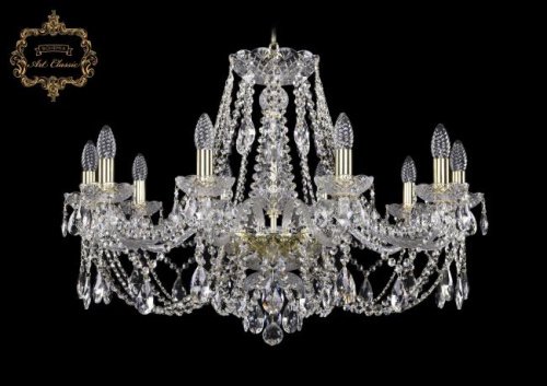 Подвесная хрустальная люстра 11.21 Art Classic 11.21.10.300.Gd.Sp