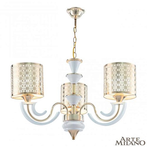 308857/3 Wh/Gd Подвесная люстра Arte Milano Florentia-8857 308857/3 Wh/Gd