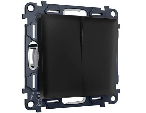 MA803050 MA803050 Комплект механизма 2-кл выключателя с самовозвратом ALFA Черный матовый QUANT (AP8030, VM129)