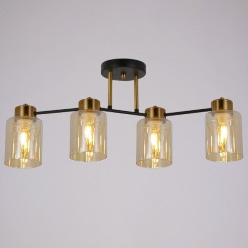 Потолочная люстра ILLUMICO IL6111-4COU-79 BK GD Qui