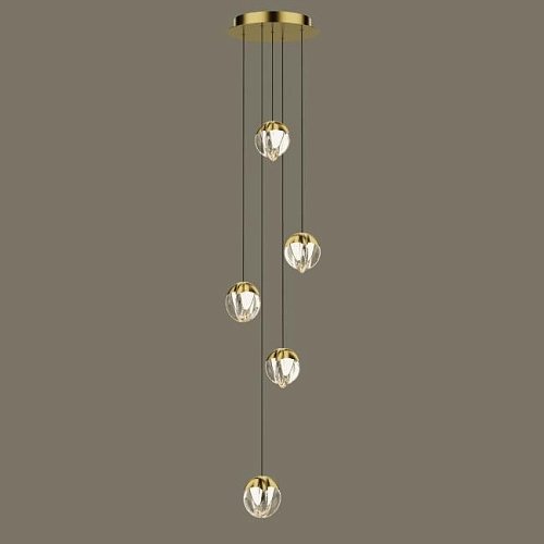 MD24001033-5A gold/clear Светильник подвесной Delight Collection MD24001033 MD24001033-5A gold/clear