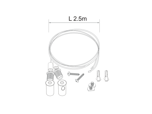 00-00002170 Подвесной трос для Трека, 2,5м (2 шт в комплекте), SWG Standard 00-00002170