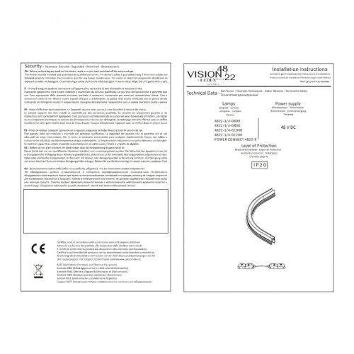 Шинопровод магнитный встраиваемый радиусный iLEDEX TECHNICAL VISION48/22 4822-1/4-D1200-BK