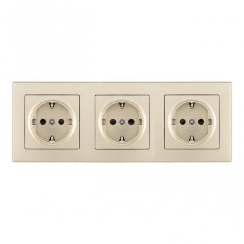 SET06-3-40-1x3 shampan Розетка Arte Milano Set06-3 SET06-3-40-1x3 shampan