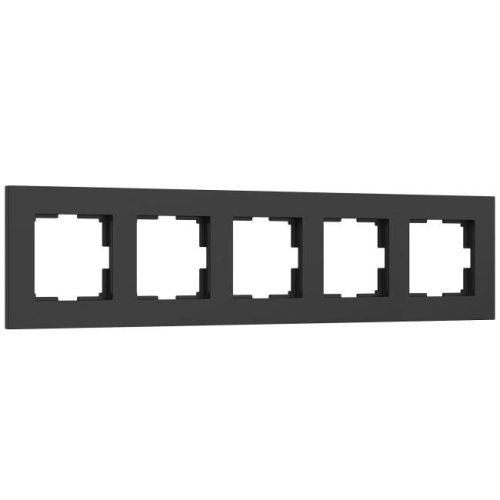 Рамка Werkel Slab черный софт W0052908/ Рамка на 5 постов Slab (черный софт)