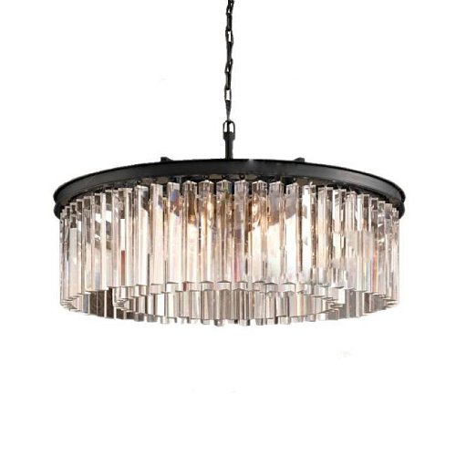 KR0387P-10B black/clear Подвесная люстра Delight Collection 1920s Odeon KR0387P-10B black/clear