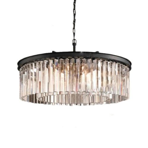 KR0387P-10B black/clear Подвесная люстра Delight Collection 1920s Odeon KR0387P-10B black/clear