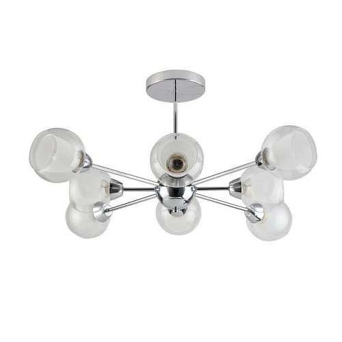 60209/8CR WT+CL Потолочная люстра ЭкономСвет 60209 60209/8CR WT+CL