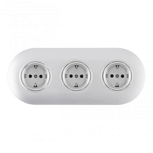 SET08-3-40-1x3 silver Розетка Arte Milano Set08-3 SET08-3-40-1x3 silver