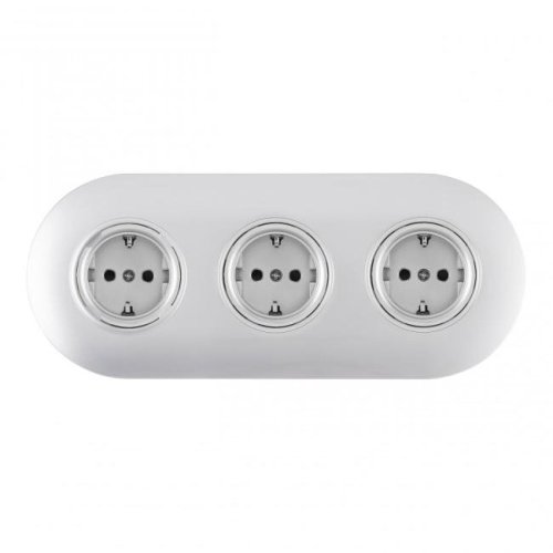 SET08-3-40-1x3 silver Розетка Arte Milano Set08-3 SET08-3-40-1x3 silver