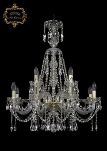 11.12.8+4.240.XL-82.Gd.Sp Подвесная хрустальная люстра 11.12 Art Classic 11.12.8+4.240.XL-82.Gd.Sp