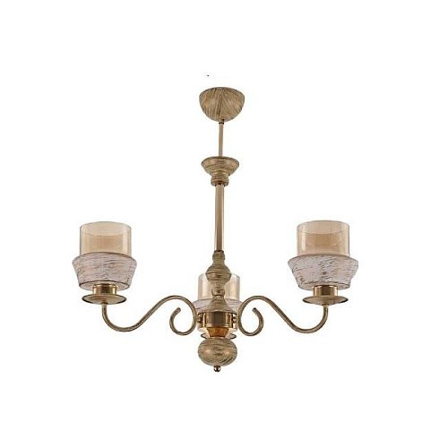 Потолочная люстра ЭкономСвет 13139 13139/3WG+FGD BR+WG