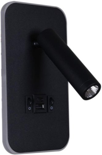 Настенный светильник 86204-9.2-001KT LED12W+USB BK
