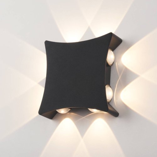 1631 TECHNO LED Чёрный Уличный настенный светильник Elektrostandard 1631 TECHNO LED 1631 TECHNO LED Чёрный