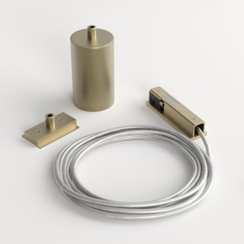 Brass Line Подвесной комплект для подключения трековой системы освещения к питанию (латунь) (боковой) 85009/00 Монтажный элемент Line Magnetic Elektrostandard Brass Line Подвесной комплект для подключения трековой системы освещения к питанию (латунь) (боковой) 85009/00