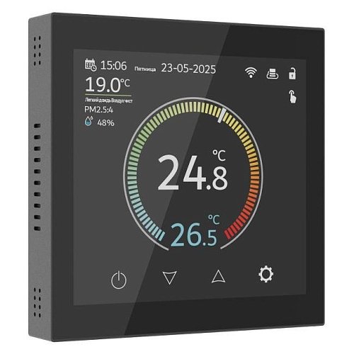 W1851108/ Умный сенсорный терморегулятор c LCD дисплеем (черный) Умный сенсорный терморегулятор с LCD дисплеем Werkel Сенсорные механизмы черные W1851108/ Умный сенсорный терморегулятор с LCD дисплеем (черный)