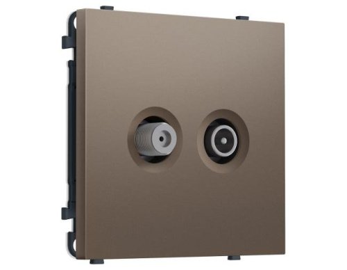 MS643310 MS643310 Комплект механизма розетки TV оконечной + SAT SIGMA Темная бронза матовый 5-862MHz 3.5dB/950-2150MHz 3.8dB QUANT PRO (SP6433, PR217)