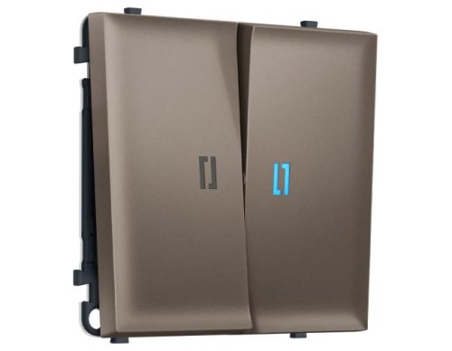 MS634020 MS634020 Комплект механизма 2-кл выключателя с подсветкой 10000K SIGMA Темная бронза матовый 10A-250V QUANT PRO (SP6340, PR115, G17B)
