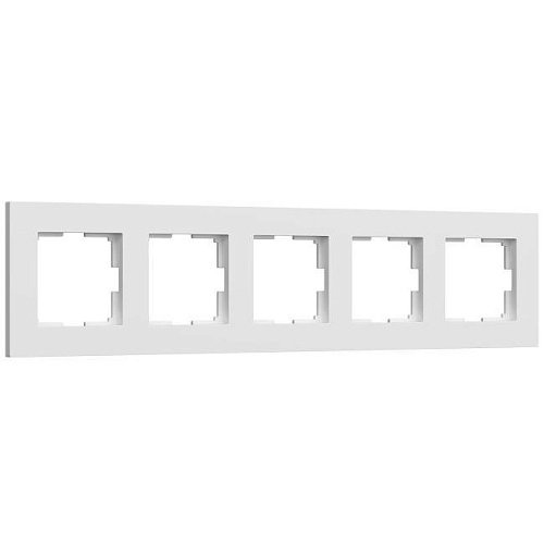 W0052961/ Рамка на 5 постов Slab (белый софт) Рамка Werkel Slab белый софт W0052961/ Рамка на 5 постов Slab (белый софт)