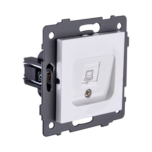 REA-018WH Розетка Ethernet RJ45 Cat.6, белый Kollinger REA-018WH для Aspekt, Eleganz, Reflex