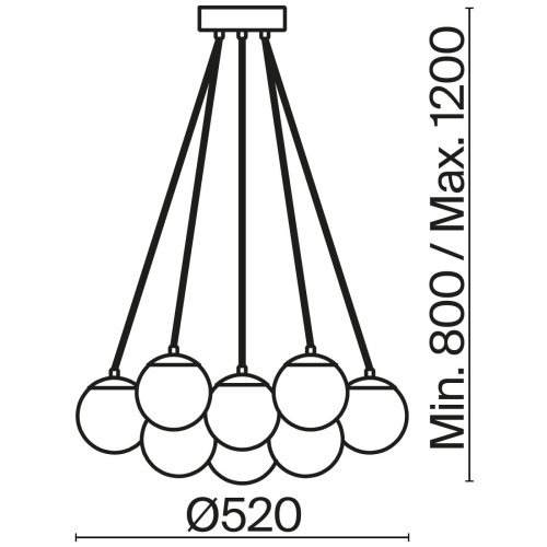 FR5231PL-13CH Подвесная люстра Freya Fiesta FR5231PL-13CH