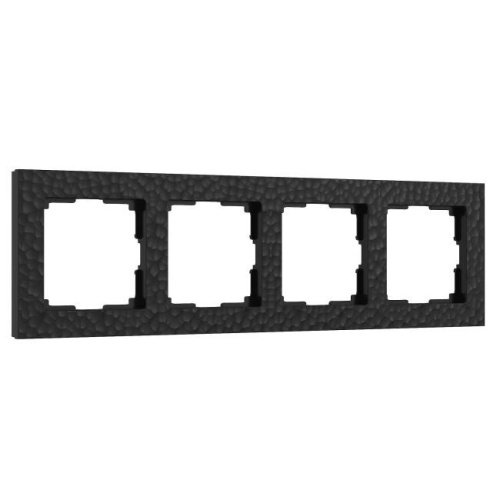 W0042408/ Рамка на 4 поста Hammer (черный) Рамка Werkel W0042408/ Рамка на 4 поста Hammer (черный)