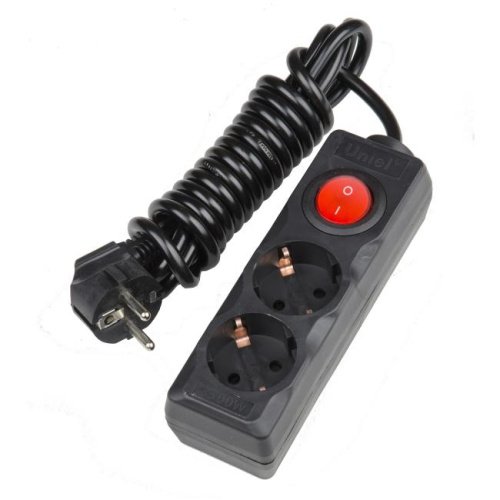 S-GCD2-3B BLACK Удлинитель Uniel Standard S-GCD2-3B BLACK