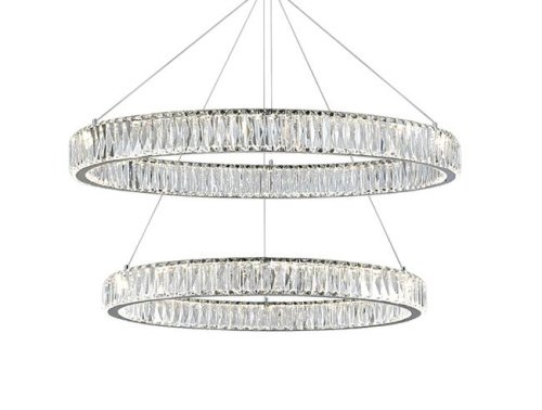 Потолочная чашка Newport Crystal Потолочная чашка 8240 D25 2 вертик.кольца chrome