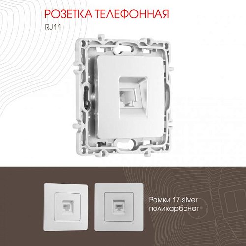 Розетка Arte Milano Am-217 217.51-1.silver