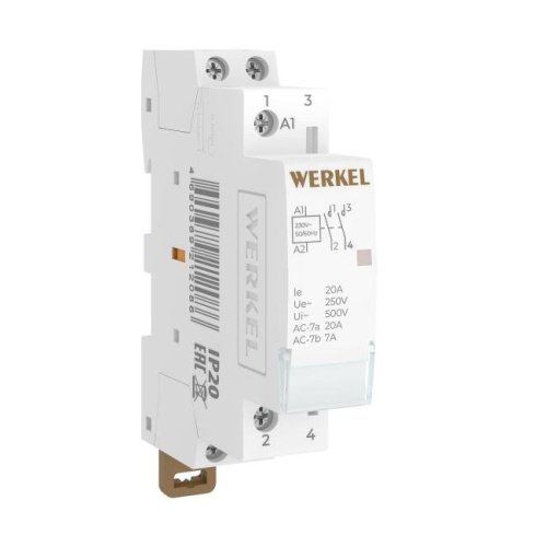Контактор модульный Werkel Контакторы W941M20O/ Контактор модульный 20 A 2NO (1 мод.)