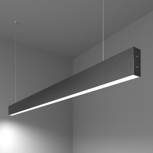 101-200-30-128-6500-a042953 Светильник подвесной Elektrostandard Grand Линейный светодиодный подвесной односторонний светильник 128см 25W 6500K черная шагрень (101-200-30-