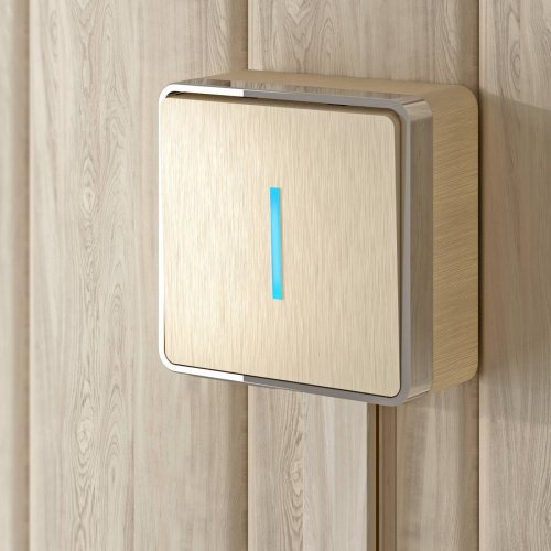 Выключатель Werkel W5010110/ Выключатель одноклавишный с подсветкой Gallant (шампань рифленый)