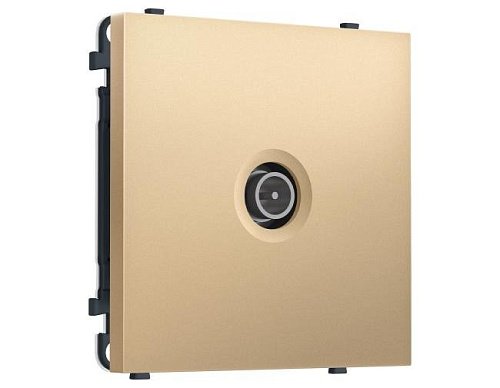 MS893005 Комплект механизма TV розетки оконечной экранированной SIGMA Золото Мягкое касание 5-1000MHz 3dB QUANT PRO (SP8930, PR199)