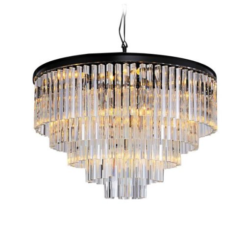 KR0387P-10A black/clear Подвесная люстра 1920s Odeon Delight Collection KR0387P-10A black/clear