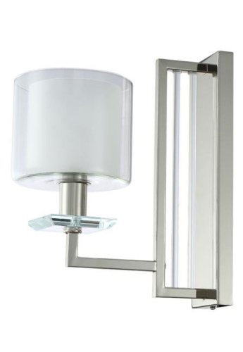 NICOLAS AP1 NICKEL/WHITE Настенное бра Crystal Lux Nicolas NICOLAS AP1 NICKEL/WHITE