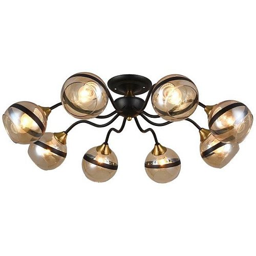 MD.3595-8-S COFFEE+FGD Потолочная люстра IMEX MD.3595-8-S COFFEE+FGD