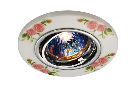 369553 Встраиваемый светильник с цветочками Ceramic 369553 Novotech