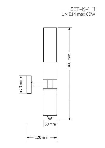 Настенное бра Kutek Seti SET-K-1(ZM) II
