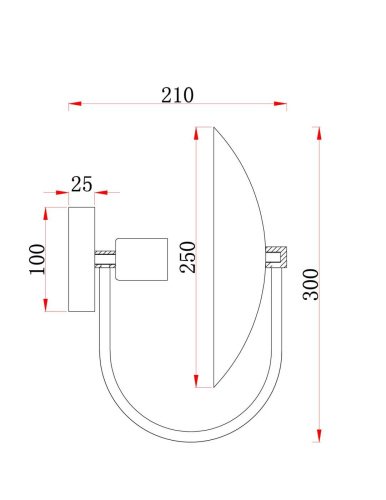 FR5320WL-01B Настенный светильник Эллипс / Ellipse Freya FR5320WL-01B