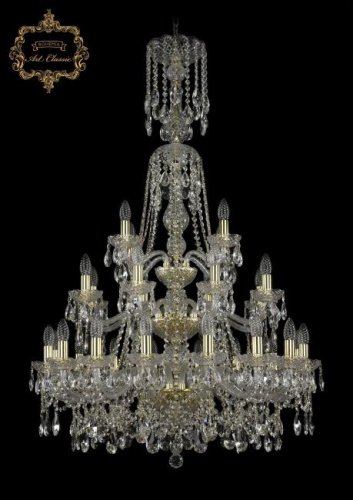 11.25.16+8+4.300.3d.XL-130.Gd.Sp Подвесная хрустальная люстра 11.25 Art Classic 11.25.16+8+4.300.3d.XL-130.Gd.Sp