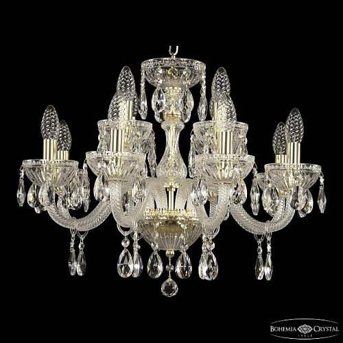 5417/8+4/195 G Clear/M-1G Подвесная люстра Bohemia 5417 5417/8+4/195 G Clear/M-1G