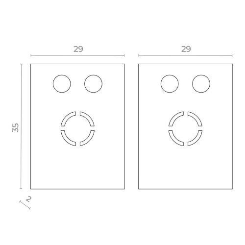 ST069.509.12 Торцевая заглушка SKYFLAT (2 шт) ST Luce Skyflat ST069.509.12